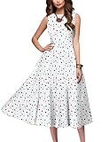 Simple Flavor Women's Vintage Dress Sleeveless O-Neck Party Cocktail Dress(3339BS,M)
