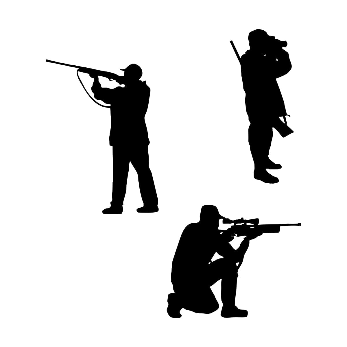 Hunter Wall Decal Set Sports Hunting Outdoor Life Man Cave Kids Room Nursery Home Decor Removeable Art Vinyl Wall Stickers Small - 37x42cm โ image 1