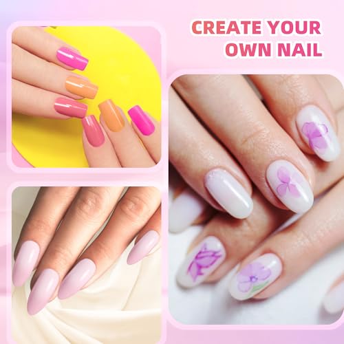 Woobena 20 Colors Ombre Gel Nail Polish - Sponge Pat Painting Gel for Gradient Nails, Aura & French Manicure, Fluffy Cloud Texture with No-Wipe Glossy Finish, DIY Nail Art Kit for Beginners & Professionals