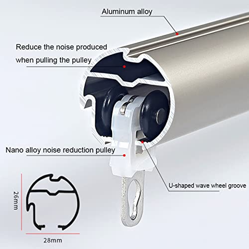 Tringle à rideaux pour séparateur de pièce en métal robuste 5,8 m - 3