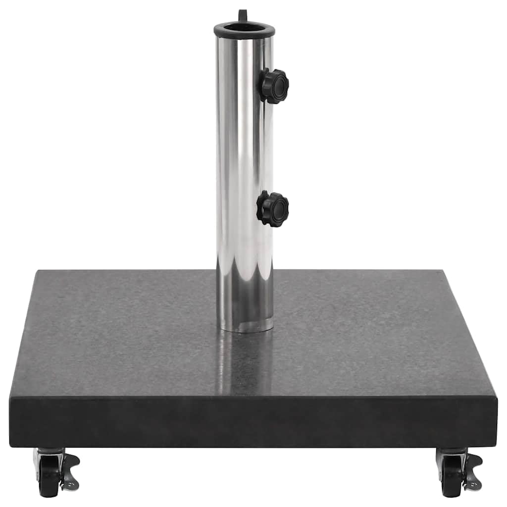 Tomostar Pied de Parasol avec roulettes, Support Socle de Parasol Base de Lestage Granite 30 kg Carré Noir