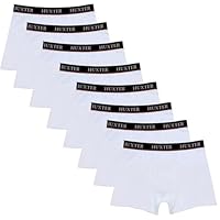 Kit 8 Cuecas Masculinas Boxer Cotton Basic Huxter Branco