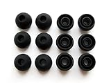 12 Medium Eartips Earbuds for Monster Beats Dr. Dre Tour, urBeats and Powerbeats (Black)