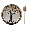 Shaman Drum 10 inch, Handmade Shamanic Drum with Drum Stick, Sound Healing Drum Instrument, Vintage Percussion Instruments Drums, Frame Drum for Meditation and Home Decoration #2