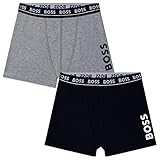 BOSS 2 St�ck Boxershorts aus Baumwolle f�r Kinder, Cargoblau, 8 Jahre