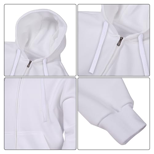 Mens Full Zip Fleece Hoodies Midweight Long Sleeve Drawstring Workout Gym Hooded Sweatshirt with Pockets4