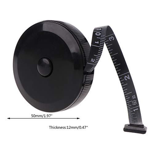 Cinta métrica retractil flexible 1.5 m negra miniatura 5