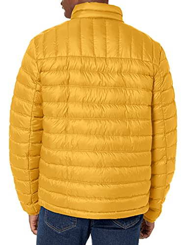Image of Tommy Hilfiger Men's Lightweight Water Resistant Packable Down Puffer Jacket (Standard and Big & Tall), Yellow, Medium