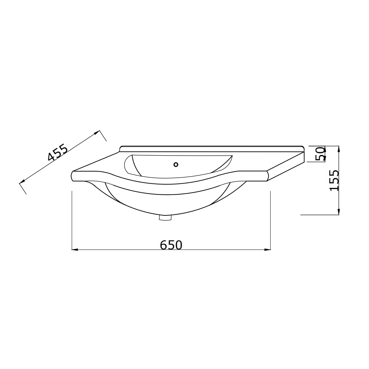 Kiamami Valentina - Mobile bagno a terra 65cm 2 ante, specchio con led bianco lucido | Easy