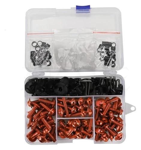 �E�B���h�X�N���[�� �t�F�A�����O �{���g �p XP500 XP530 SR500 SRX600 TRX850 SCR950 ST125RL YBR 125 250 �I�[�g�o�C�t�F�A�����O�{���g�l�W�L�b�g�i�b�g�N���b�v�{�f�B���[�N�p(Orange)