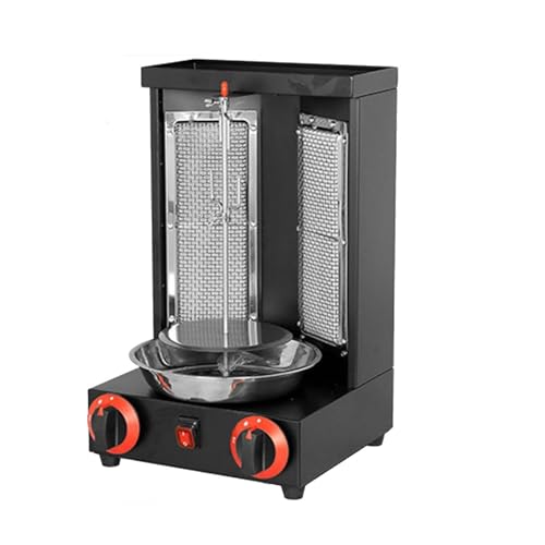 STWBHW Vertikale Rotisserie-Shawarma-Maschine, Shawarma-Grill, Shawarma-Maschine, Rotisserie-Ofen, Hähnchen-Rotisserie-Maschine, 360° drehbarer Kebab-Rotationsofen, Gyros-Rotisserie-Grill