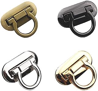RAYNAG Set of 4 Ring Clasp Turn Lock Metal Hardware for DIY Handbag