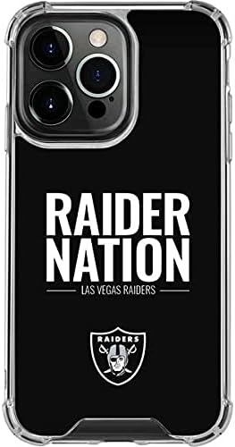 Skinit Clear Phone Case Compatible with iPhone 13 Pro - Officially Licensed NFL Las Vegas Raiders Team Motto Design