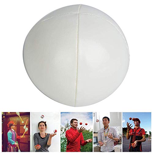 3 szt. Piłki do żonglowania PU Leather Soft Juggling Learning Ball dla początkujących Profesjonaliści Dzieci Dorośli Nauka sztuki żonglowania dla dorosłych i dzieci (biała)