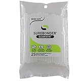 Surebonder 'Clear Stik' Hot Glue Sticks for All Temperatures - Mini Size 4' L, 5/16' D - 25 Pack - All Purpose, Made in USA (DT-25)