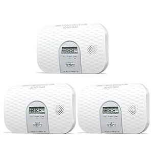 Carbon Monoxide Detectors, Portable CO Detector with Digital Display, ETL Listed Carbon Monoxide Alarm for Travel, Home & Hotel Room, 3 Packs
