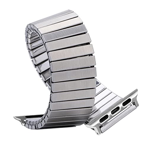 [X] Apple Watch 44mm 40mm 42mm 38mm̃XeXX`[uXbgANZTIWatch 6 5 4 3rvoh vXgbv(Silver,38MM_XS)