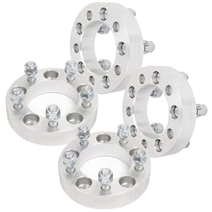 Qikudsil 4X 1.25'' 32Mm Thick 5X4.5 To 5X4.5 Wheel Spacers (Forged 6061 T6 Aerospace Aluminum,1.25&Quot; (32 Mm)-Thickness,Silver) 2 41b+25ebu3l. sl500 . ss300