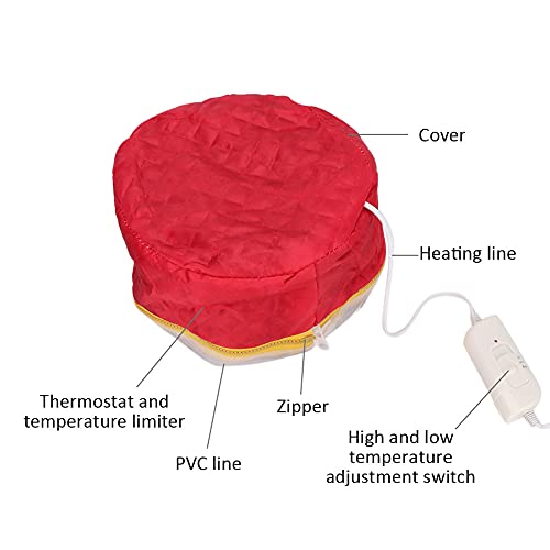 Tampão de Calor para Vaporizador de Cabelo de 3 Velocidades para Condicionamento Profundo, boné de A