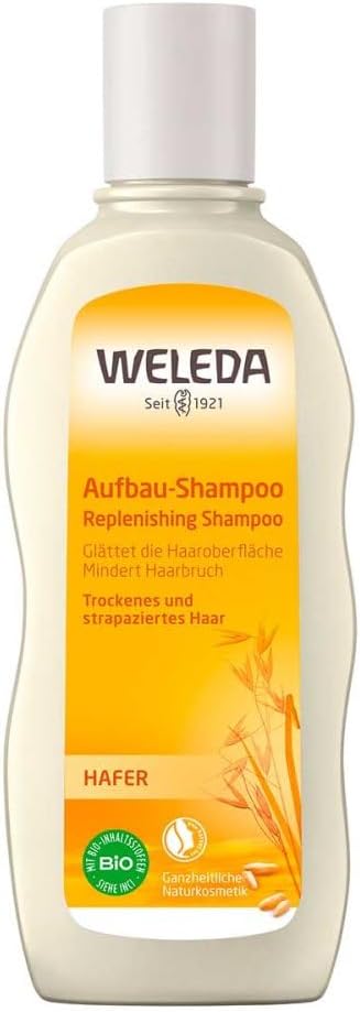 WELEDA - Shampooing Régénérant à l'Avoine - Soin Cheveux Secs et Abîmés - Flacon de 190 ml