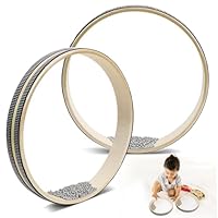 Wellentrommel 2 Stück, Ozeantromme, Trommel Ocean Drum mit Hartholzschale Stahlkugeln Musikinstrument Hand Percussion 10 Zoll, für Meditation & Entspan (10 zoll)