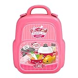 Kids Toys Play Kitchen Set with Vegetables, Pot, Fork, Seasoning, Knife, Fake Play Food for Toddlers