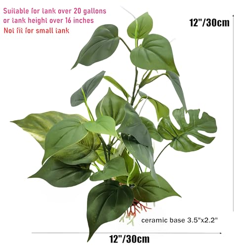 M2cbridge Artificial Fish Tank Plants Aquarium Plant Aquatic Water Grass Foreground Decor (1PC Green)