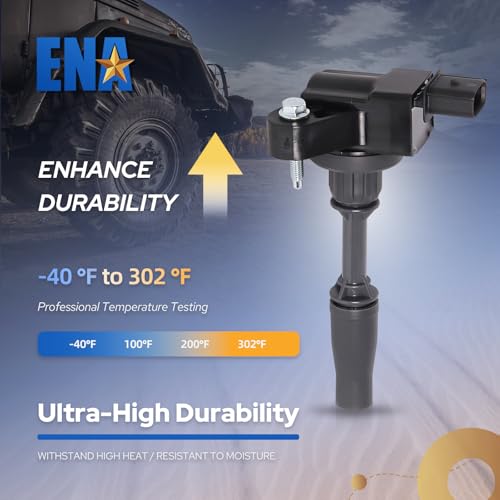Image of ENA Ignition Coil Pack UF680 Compatible with Chevy Malibu 2.0L 2013-2022, Impala 2.5L 2014-2019, Buick Regal 2.0L 2014-2017, Cadillac ATS 2.0L 2013-2019, CTS 2014-2019 2.0L Set of 4