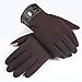 Produktbild Berrd Herren Winterhandschuhe Warme Schnalle Vollfinger Smartphone Radfahren Reiten Touchscreen Kaschmir Handschuhe Fäustlinge Handschoenen Guantesbrown One Size