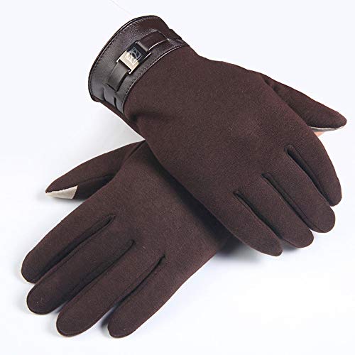 Preisvergleich Produktbild Berrd Herren Winterhandschuhe Warme Schnalle Vollfinger Smartphone Radfahren Reiten Touchscreen Kaschmir Handschuhe Fäustlinge Handschoenen Guantesbrown One Size