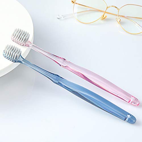 HEMOTON 2 Pcs Escova de Dentes de Cerdas Macias Manual Escova de Dentes de Cerdas Compactas Extra Ma