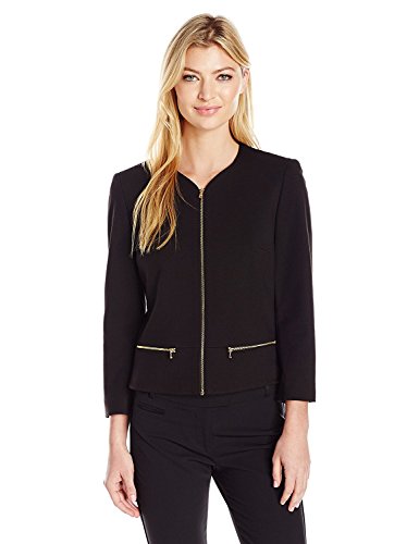 Veste zippée Nine West élégante avec fermeture éclair pour femme moderne