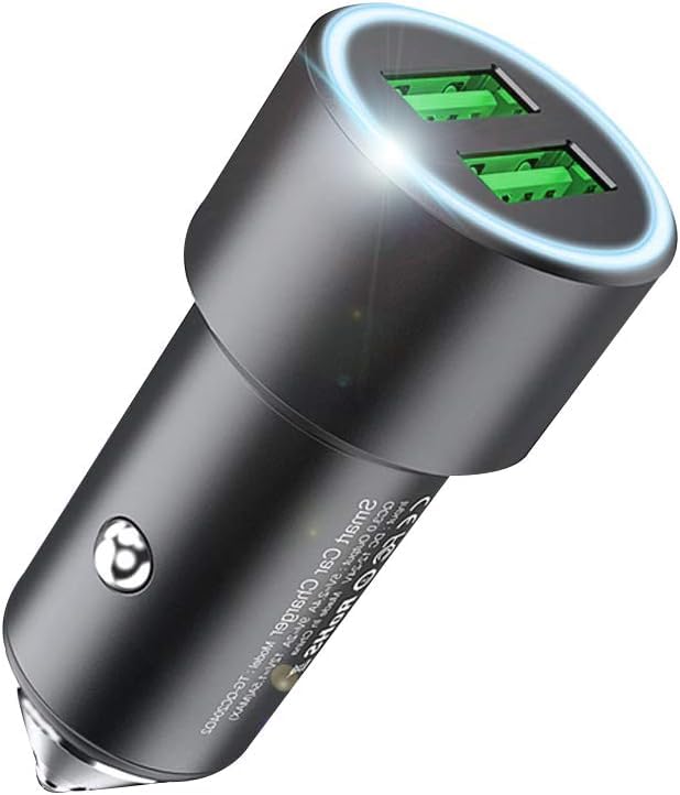 MMOBIEL Caricatore USB da Auto - Caricabatterie Auto Doppia Porte USB