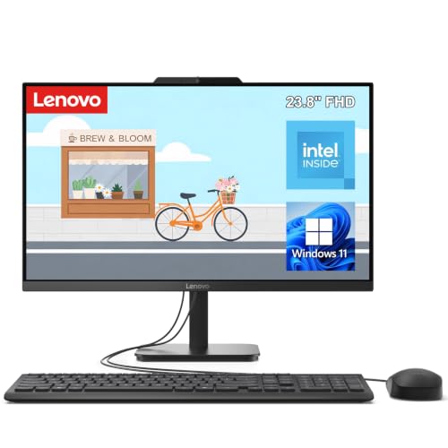 Image of Lenovo IdeaCentre 24 inch FHD All-in-One Desktop Computer, Intel N100 Processor