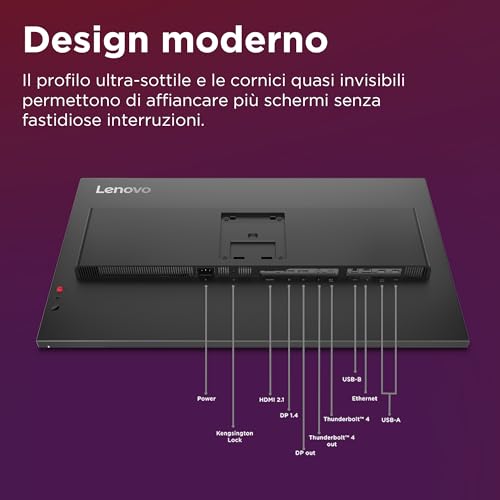 Image of Lenovo ThinkVision P32UD-40 LED Monitor - 3840 x 2160 4K @ 120 Hz - IPS - 350 cd /m - 1500:1 - HDR10-4ms - 2 Thunderbolt 4, 2 x DisplayPort, HDMI, USB-C - Raven Black