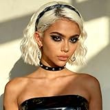 FANSSYA Black Faux Leather Braided Headband with Silver Grommets for Women | Edgy Punk Y2K Hair Accessory | Gothic Grunge Style for Daily & Party Wear