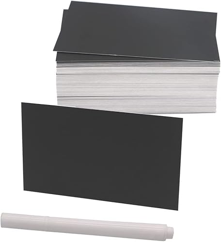 Mini Kreidetafel Tischkarten 100 Stück 9cm x 5,4cm Lebensmitteletiketten für Partys Tischetiketten Platzkarte Namensschild Preisschilder mit 1Pc Marker Stift zum Hochzeiten Partys Essen Food Cover