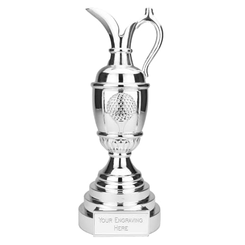 TROPHIESPLUSMEDALS Silver Plastic Golf Cup Trophy Lightweight 12.5cm