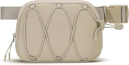 MAXTOP Small Bumbag Waist Fanny Packs for Women Belt Bag with Adjustable Strap Reflective Waist Pack for Yoga Running Hiking Travel Casual Workout,Khaki