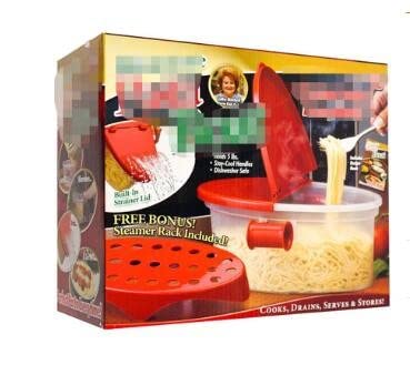 Perfect Pasta Cooker Heat PP Boat Microwave Steamer Boat Strainer Past Plastic Storage Drawers