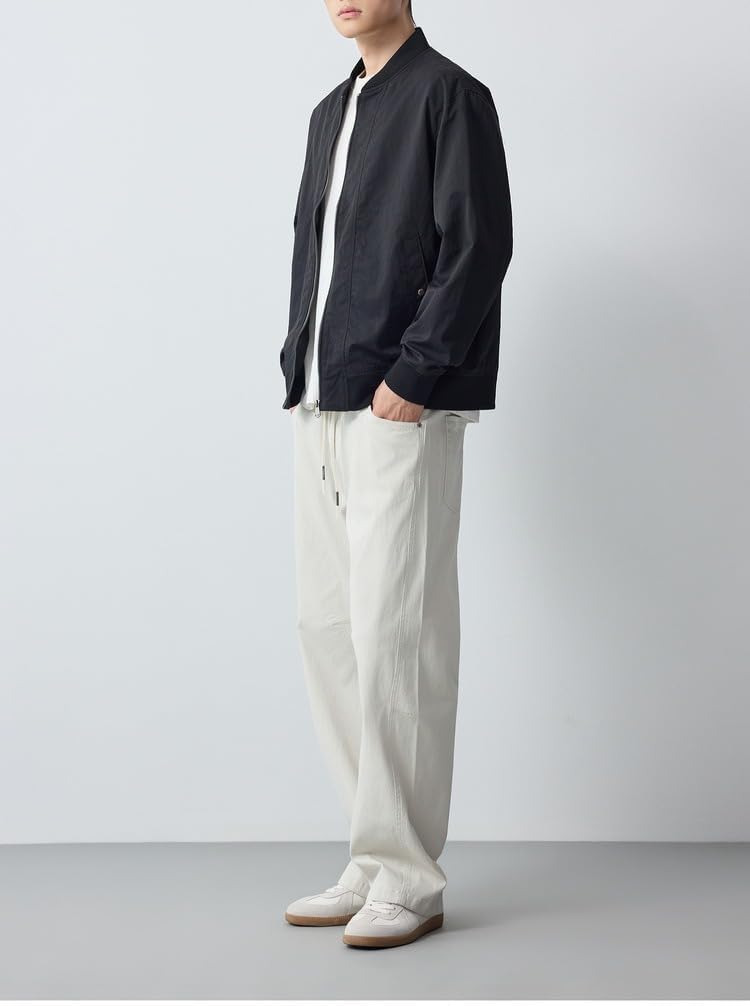 Men's Commute Baseball Collar Jacket, Long Sleeve Spring Casual Top Jacket