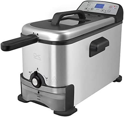 Kalorik® 3.2 Quart Digital Deep Fryer with Oil Filtration, Stainless Steel