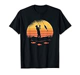 Fisherman Sunset catching a fish, & view beneath the water T-Shirt