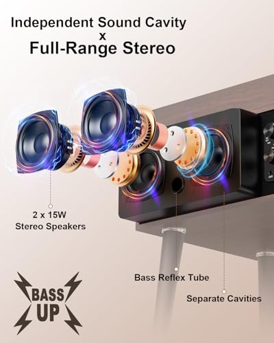 Image of Vintage Standing Vinyl Record Player with Detachable Legs, PC Recording, 3-Speed Belt Driven Bluetooth Turntable Built-in Stereo Speakers Use as Stand or Tabletop Player, Home Decor, Espresso