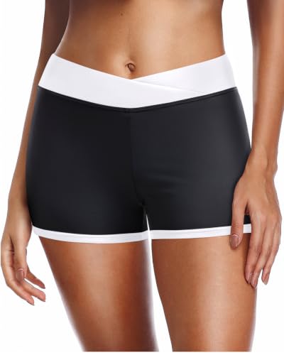 Image of Yonique Womens Swim Shorts Bathing Suits Bottoms Swimsuit Bottoms(Available in Plus)