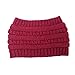Produktbild HUIQING Feste Mütze Wintermädchen Strickmütze Stirnband warm häkeln elastische handgemachte Turban breite Größe Turban