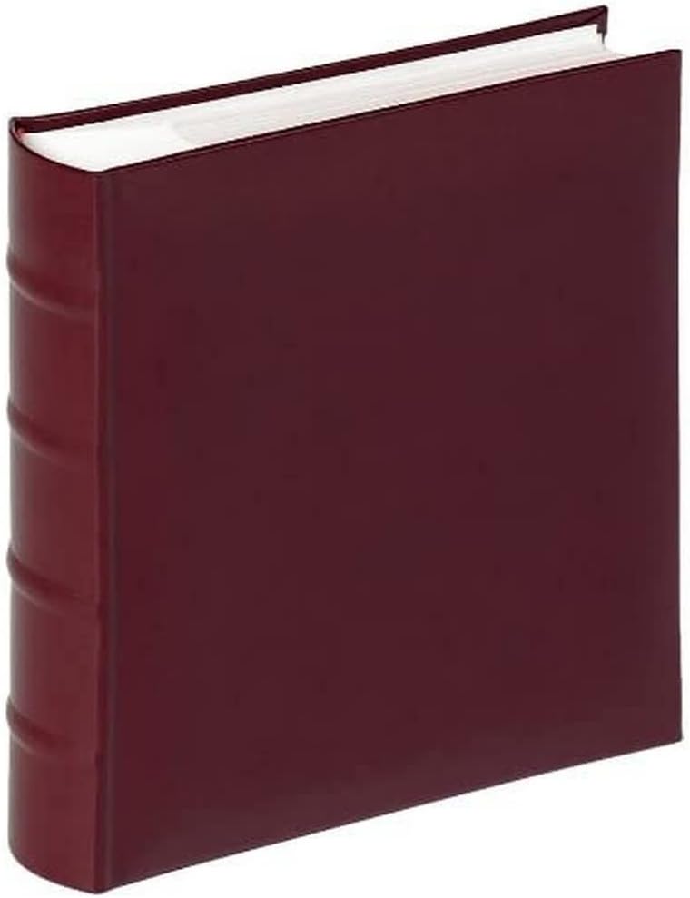 Walther Design FA-372-R Classic Artificial Leather Book Bound Album with ridged Spine, 11.4 x 12.5 inch (29 x 32 cm), 60 White Pages, red