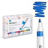 KINGART 84-Piece Acrylic Paint Marker Set – 2mm Bullet Tip – Vibrant Water-Based Multi-Surface Art Pens for Rock, Glass, Wood, & Canvas – Large Color Palette with Portable Storage Case Included