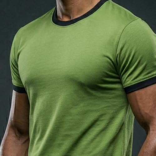 Image of Round Neck Moisture Absorbing Performance Half Sleeve Slim Fit T-Shirt for Men | Quick Dry Technology | Light Weight & Breathable Fabric | Ideal for Indoor & Outdoor Physical Activity