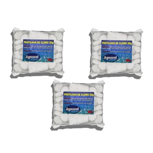 3 Cloro Pastilhas 20g, Pacotes C/50un-3kg - Água Potável